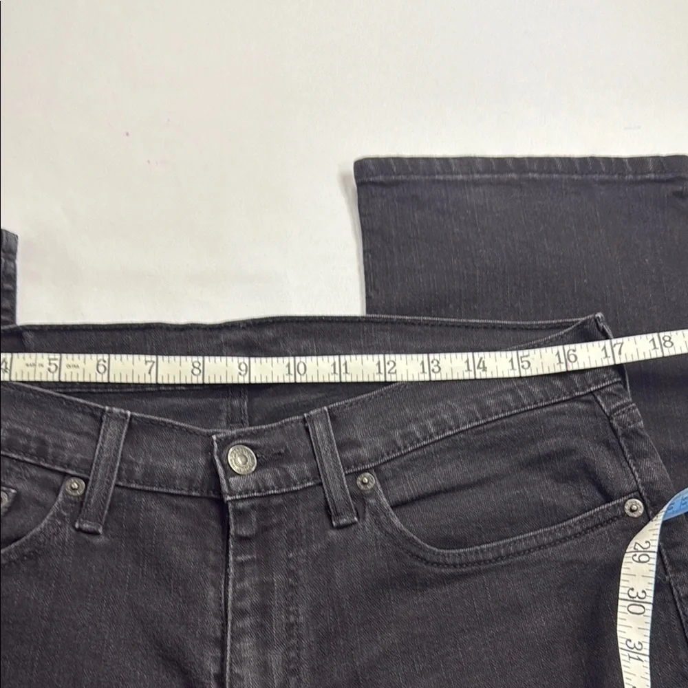 Levi's Men's Dark Black Straight Jeans